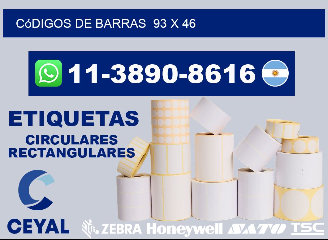 códigos de barras  93 x 46