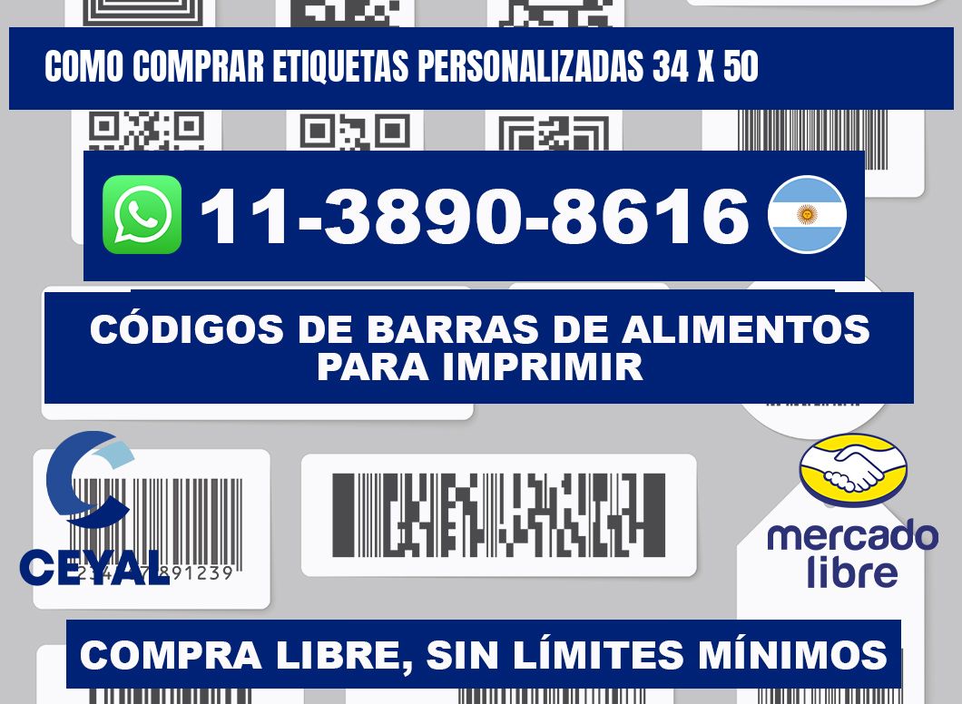 como comprar etiquetas personalizadas 34 x 50