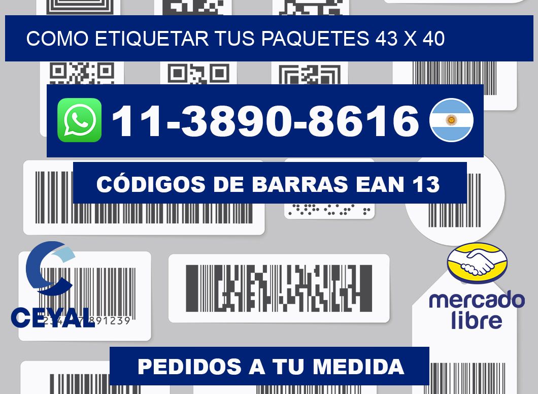como etiquetar tus paquetes 43 x 40