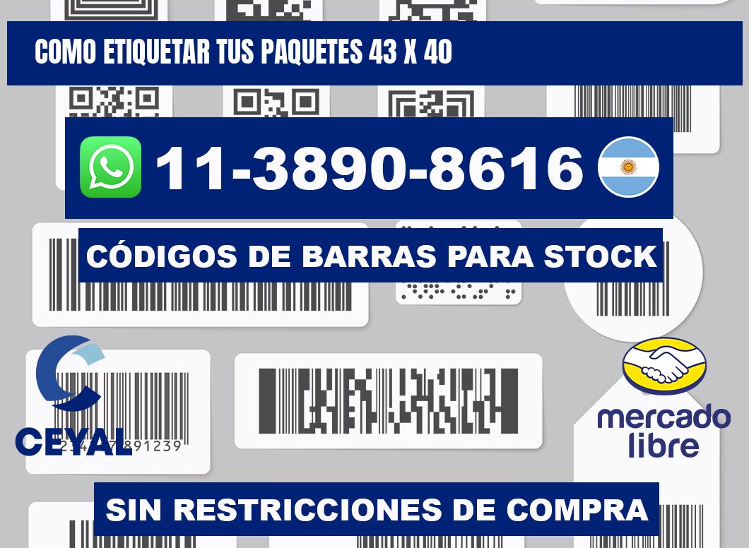 como etiquetar tus paquetes 43 x 40