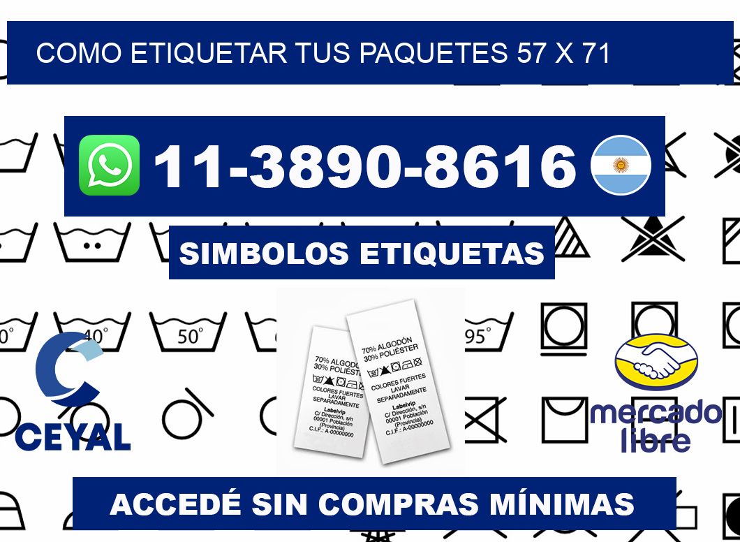 como etiquetar tus paquetes 57 x 71