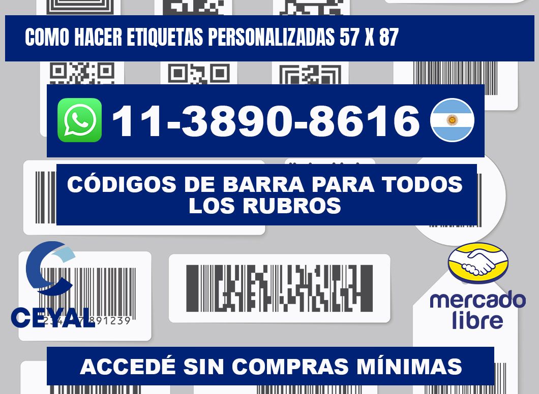 como hacer etiquetas personalizadas 57 x 87