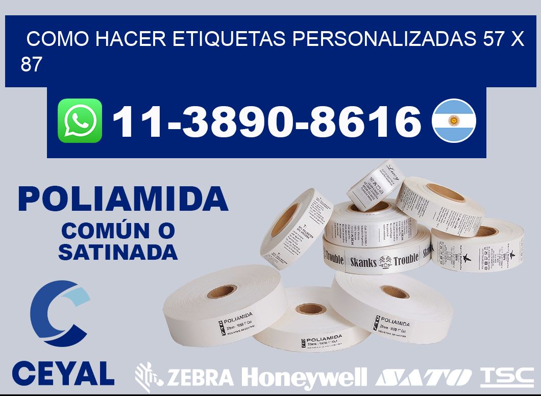 como hacer etiquetas personalizadas 57 x 87