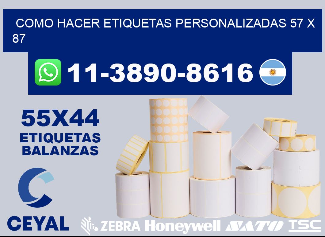 como hacer etiquetas personalizadas 57 x 87