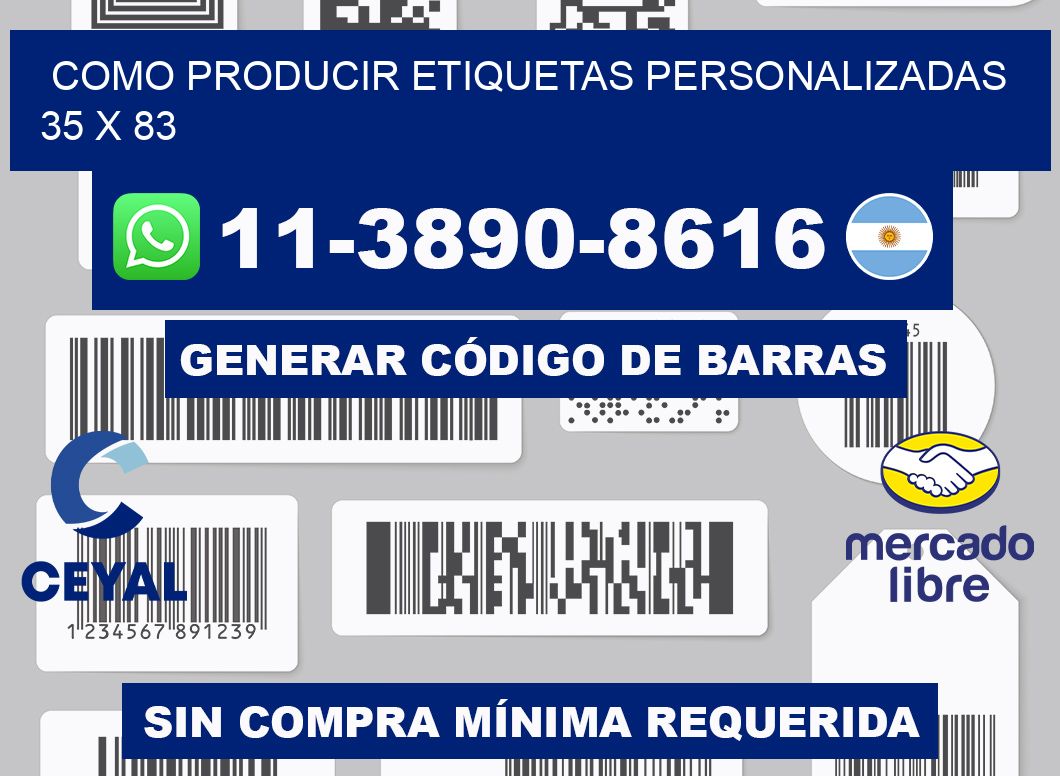como producir etiquetas personalizadas 35 x 83