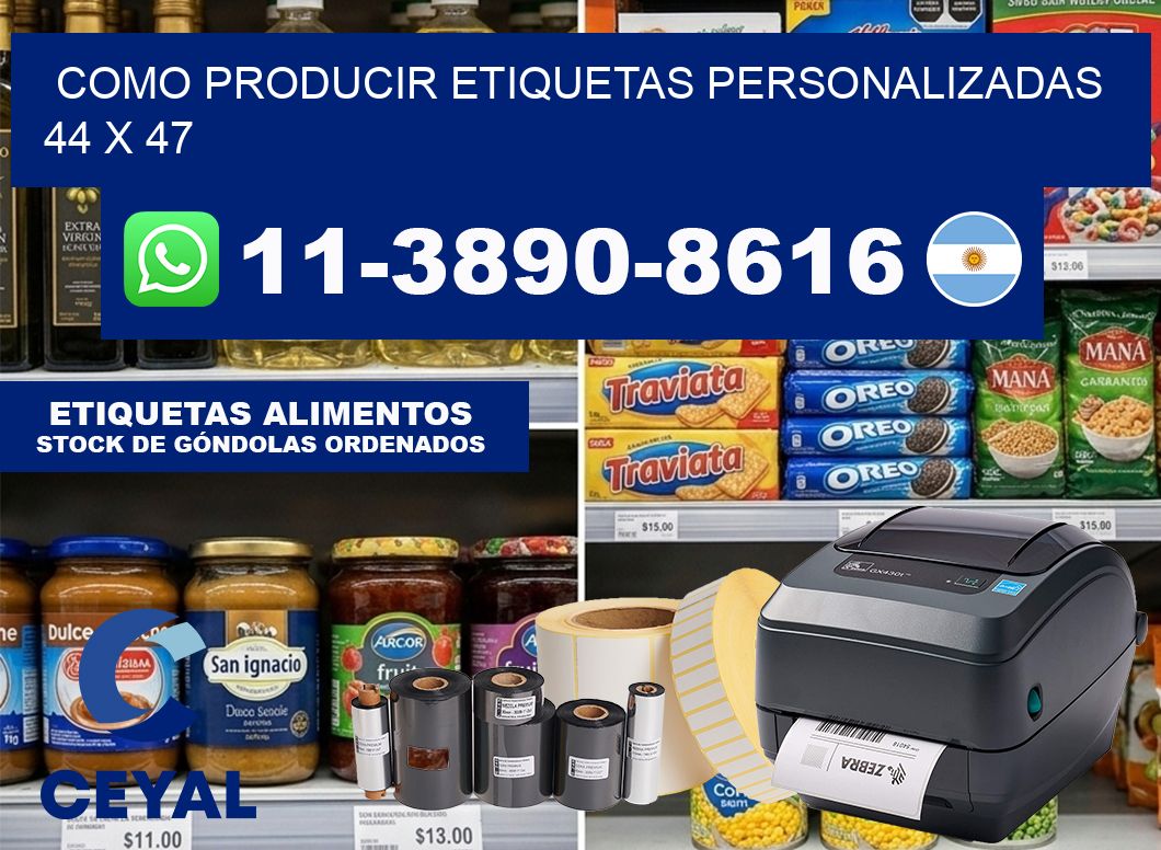 como producir etiquetas personalizadas 44 x 47