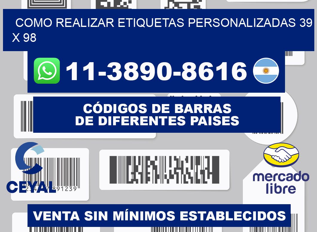 como realizar etiquetas personalizadas 39 x 98