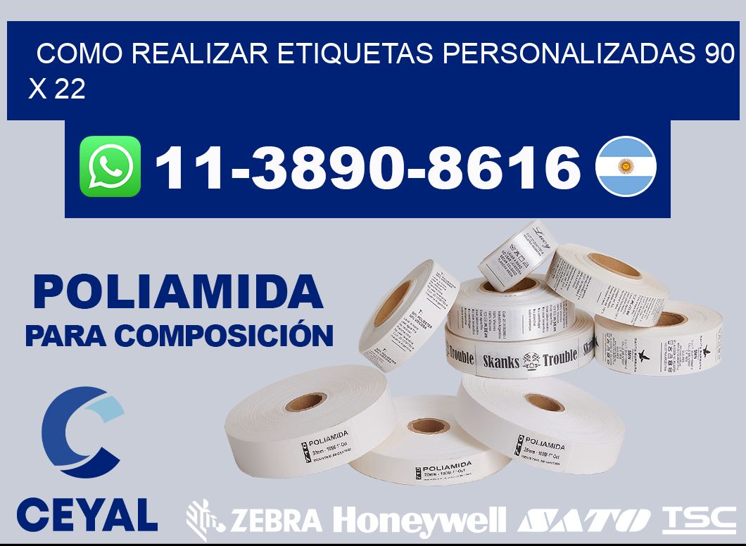 como realizar etiquetas personalizadas 90 x 22