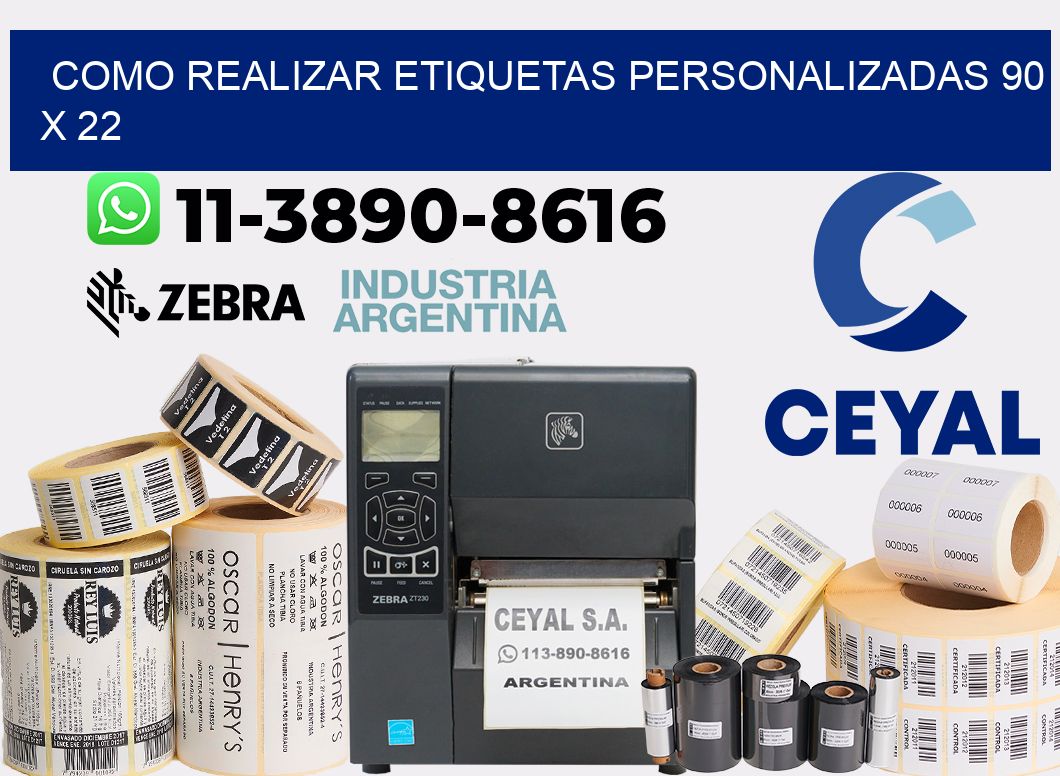 como realizar etiquetas personalizadas 90 x 22