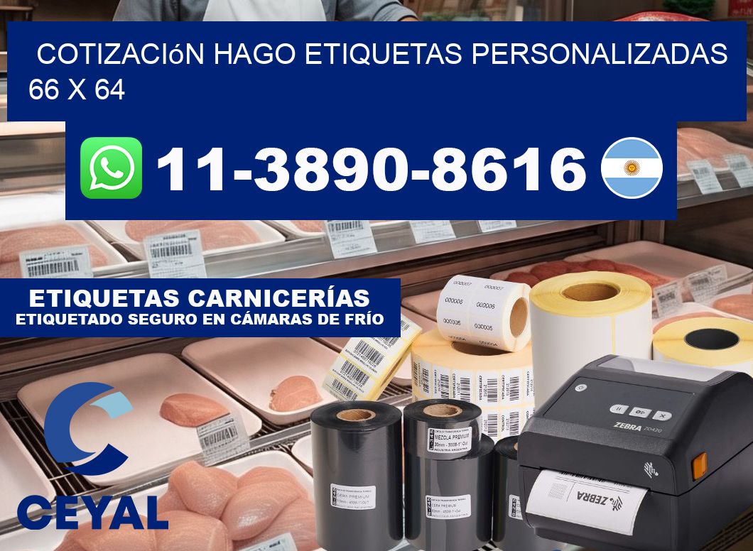 cotización hago etiquetas personalizadas 66 x 64