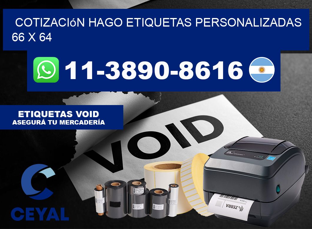 cotización hago etiquetas personalizadas 66 x 64