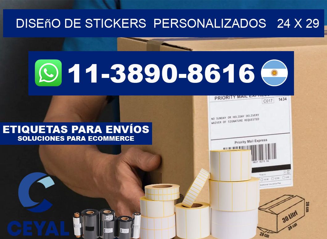 diseño de stickers  personalizados   24 x 29