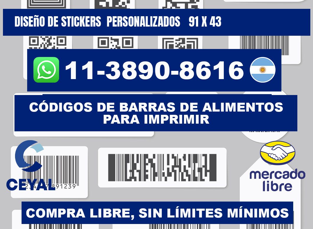 diseño de stickers personalizados 91 x 43