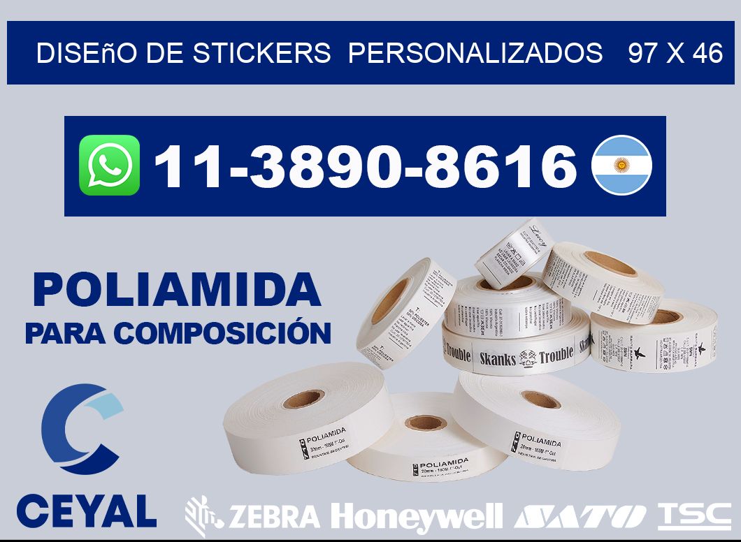 diseño de stickers personalizados 97 x 46