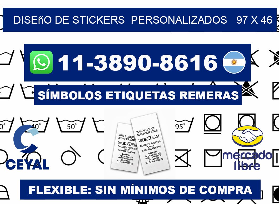 diseño de stickers personalizados 97 x 46