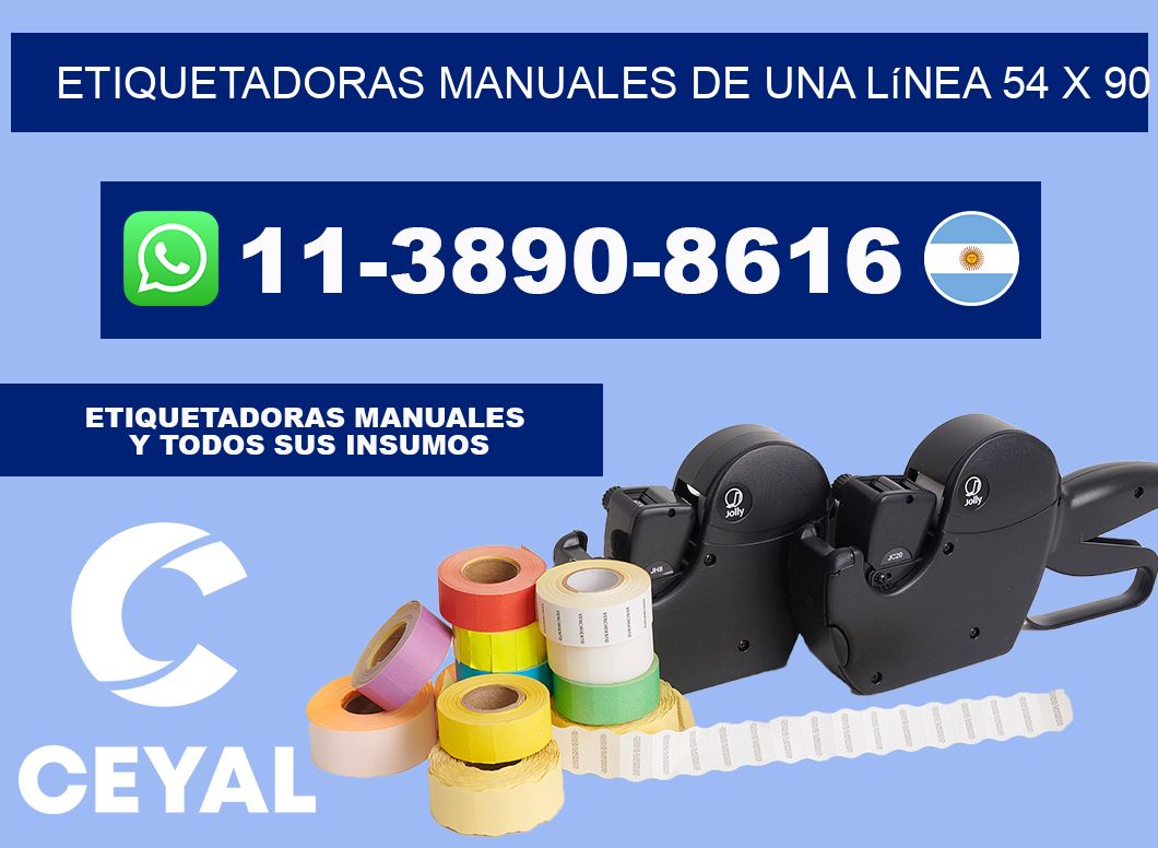 etiquetadoras manuales de una línea 54 x 90