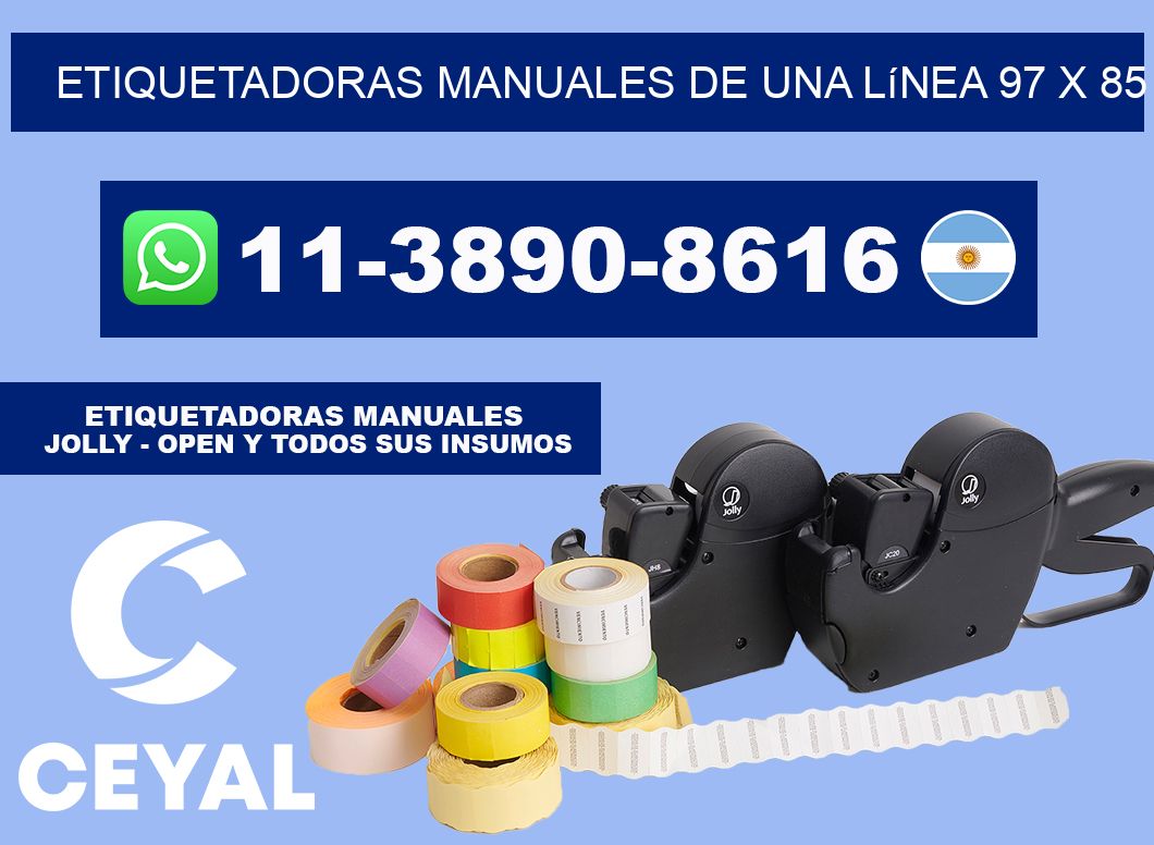 etiquetadoras manuales de una línea 97 x 85