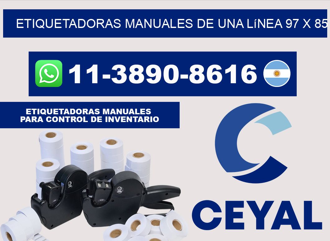 etiquetadoras manuales de una línea 97 x 85