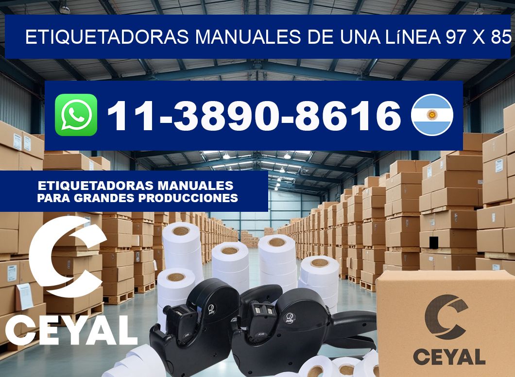 etiquetadoras manuales de una línea 97 x 85