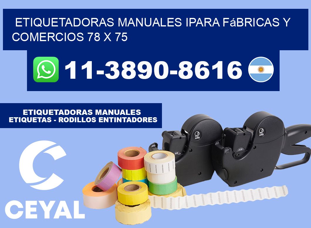 etiquetadoras manuales ipara fábricas y comercios 78 x 75
