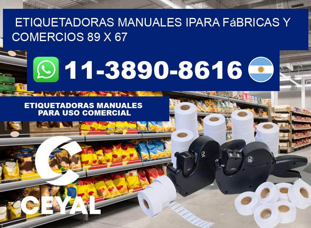 etiquetadoras manuales ipara fábricas y comercios 89 x 67