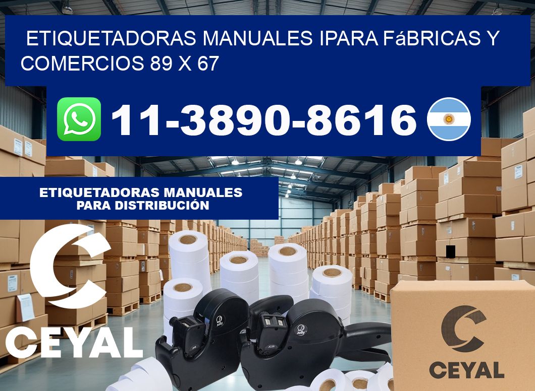 etiquetadoras manuales ipara fábricas y comercios 89 x 67