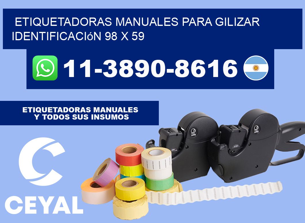etiquetadoras manuales para gilizar identificación 98 x 59