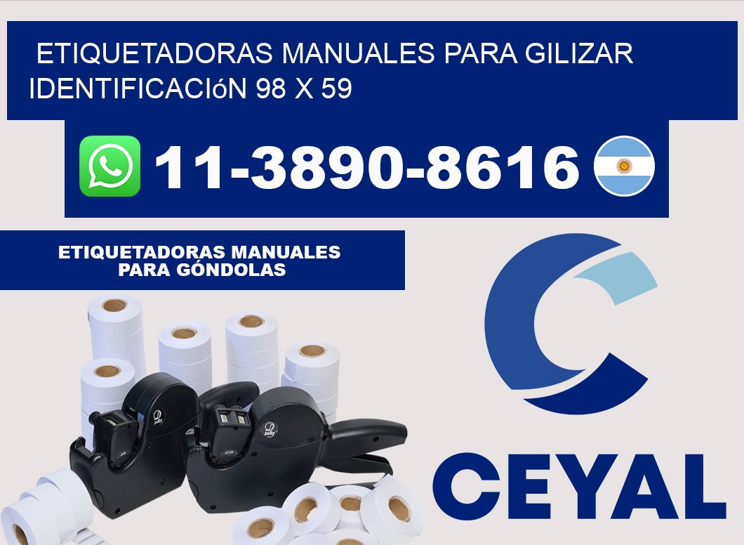 etiquetadoras manuales para gilizar identificación 98 x 59