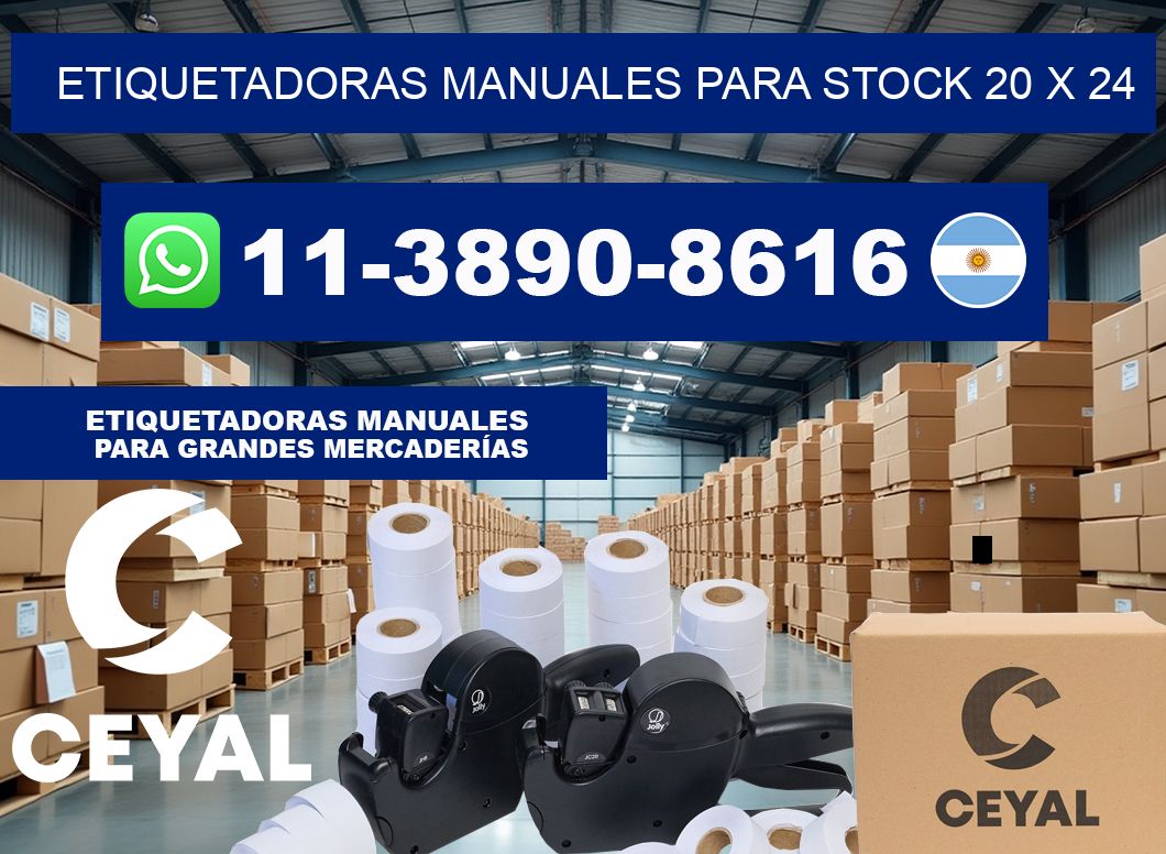 etiquetadoras manuales para stock 20 x 24