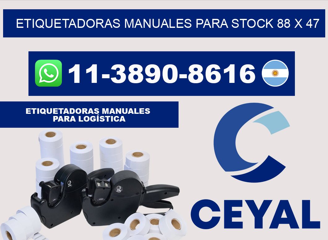 etiquetadoras manuales para stock 88 x 47
