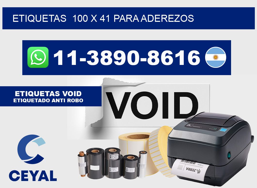 etiquetas 100 x 41 para Aderezos
