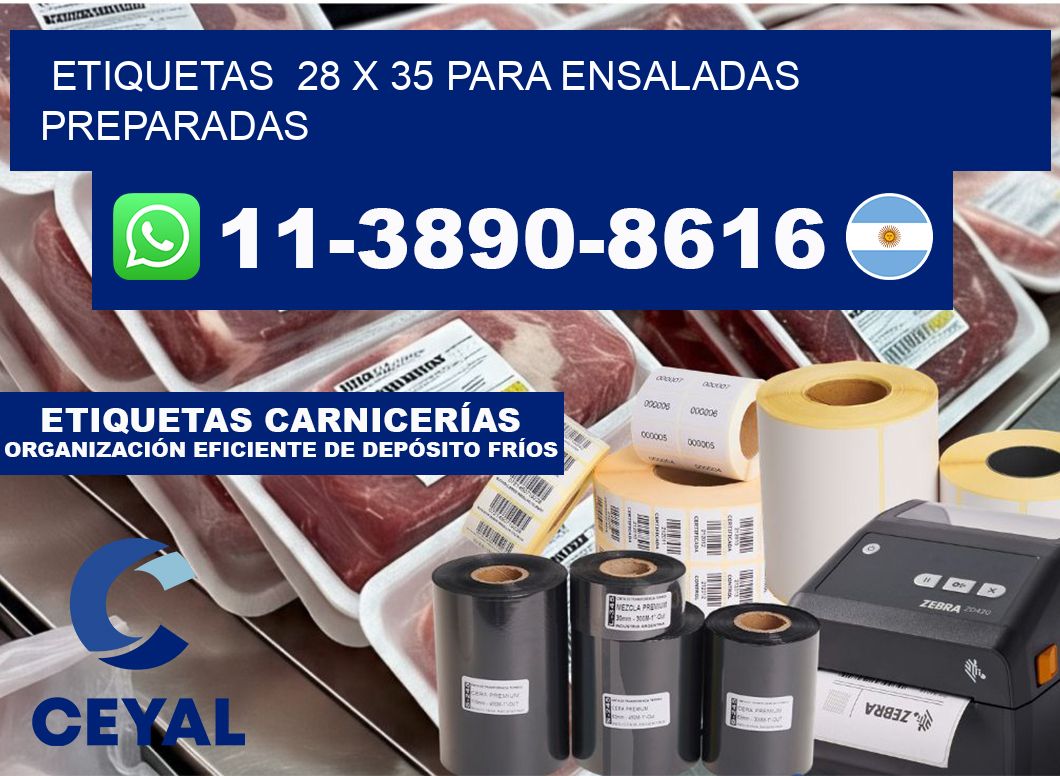 etiquetas  28 x 35 para Ensaladas preparadas