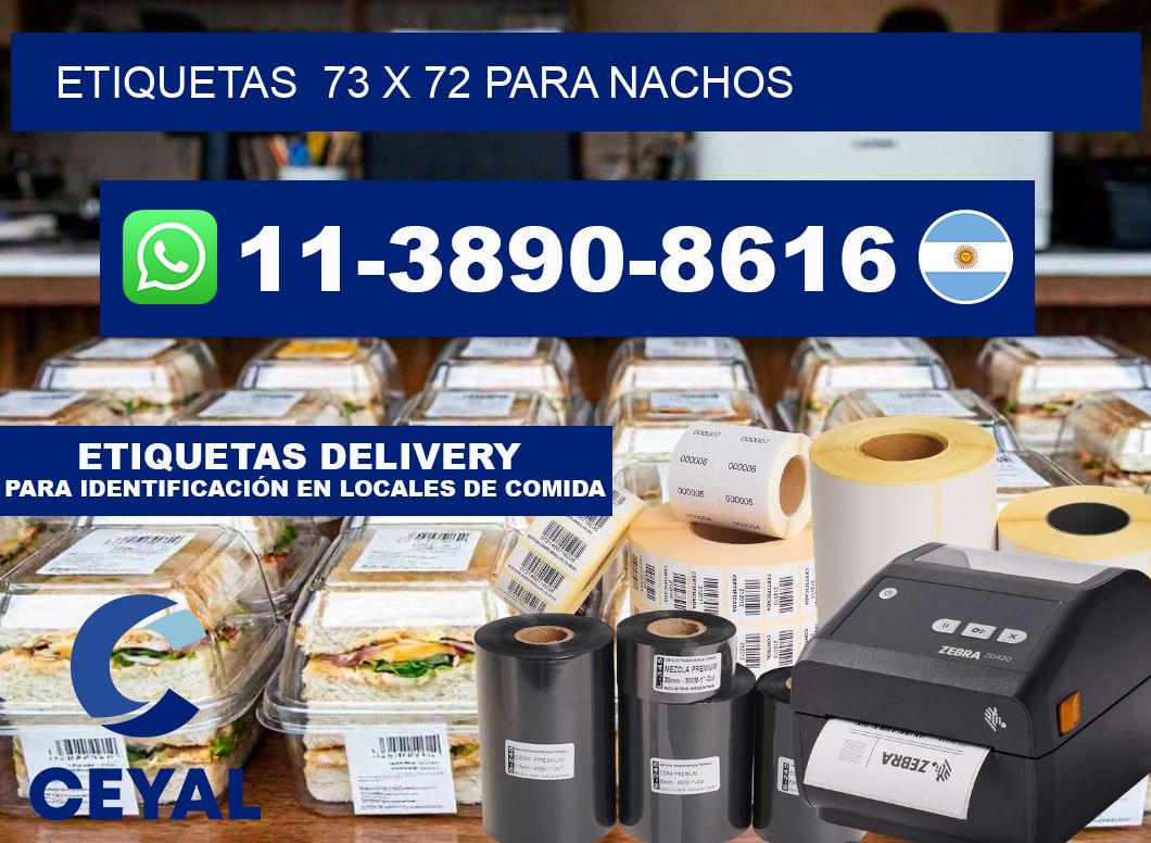 etiquetas  73 x 72 para Nachos