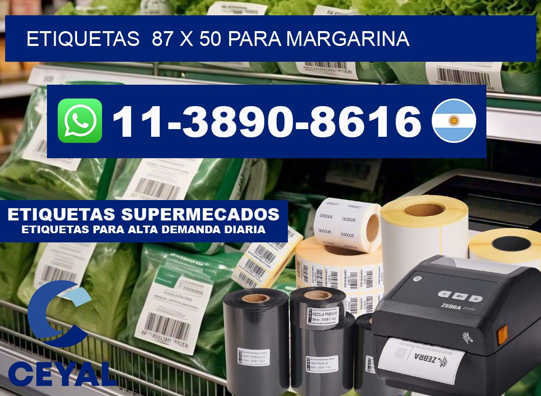 etiquetas  87 x 50 para Margarina