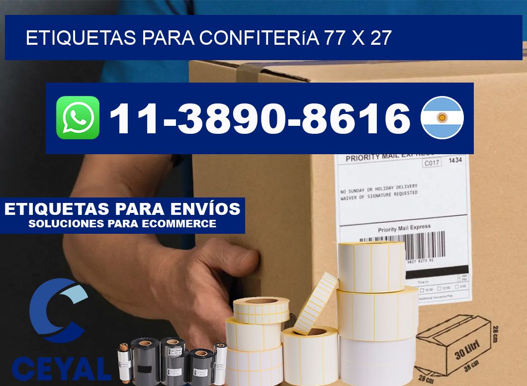 etiquetas para Confitería 77 x 27