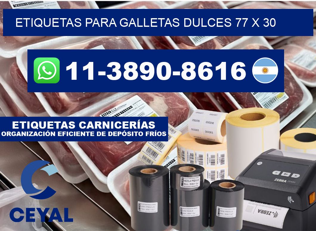 etiquetas para Galletas dulces 77 x 30