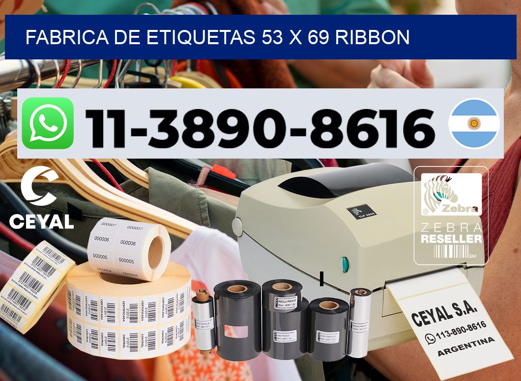 fabrica de etiquetas 53 x 69 ribbon
