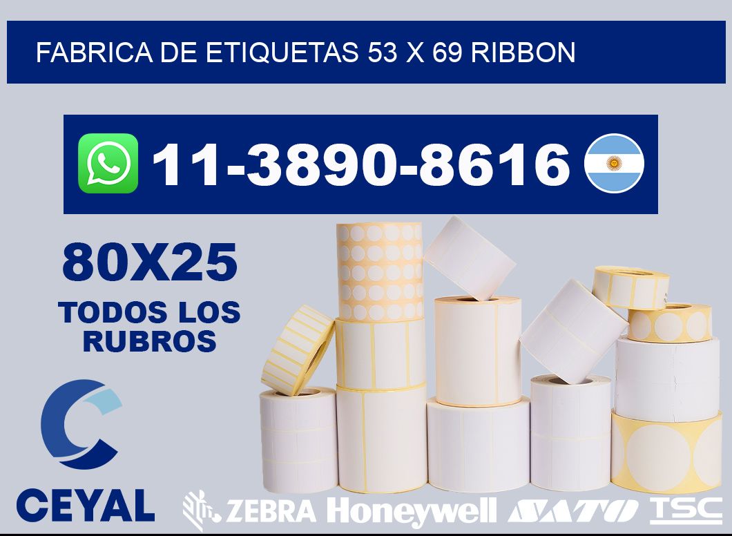 fabrica de etiquetas 53 x 69 ribbon
