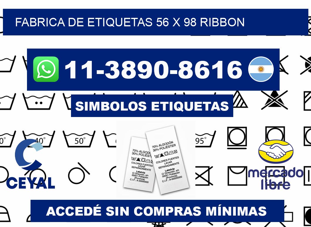 fabrica de etiquetas 56 x 98 ribbon