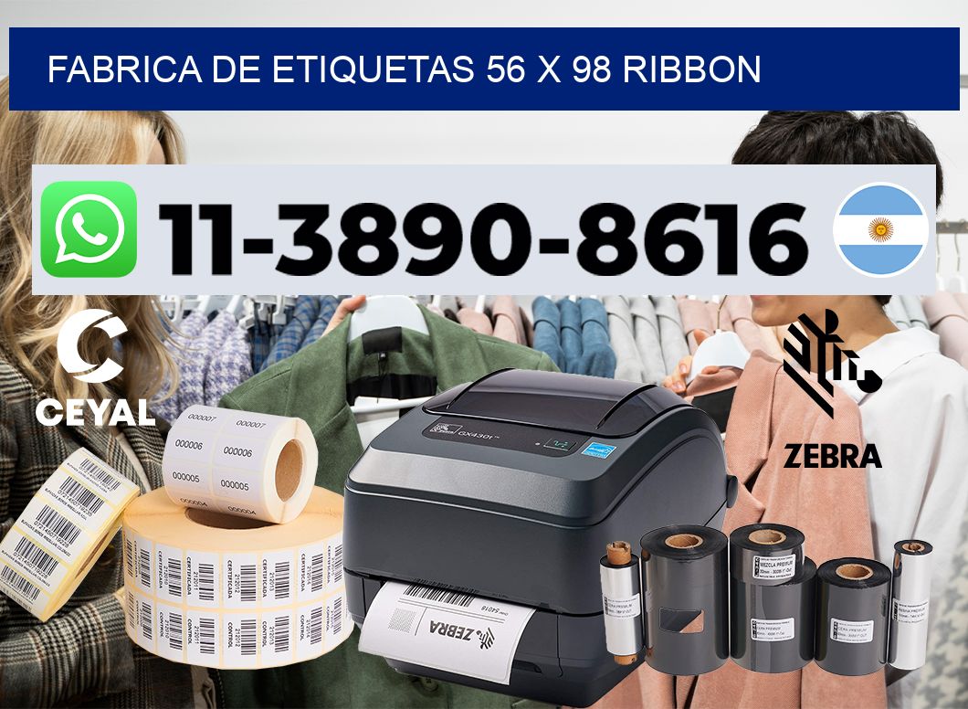 fabrica de etiquetas 56 x 98 ribbon