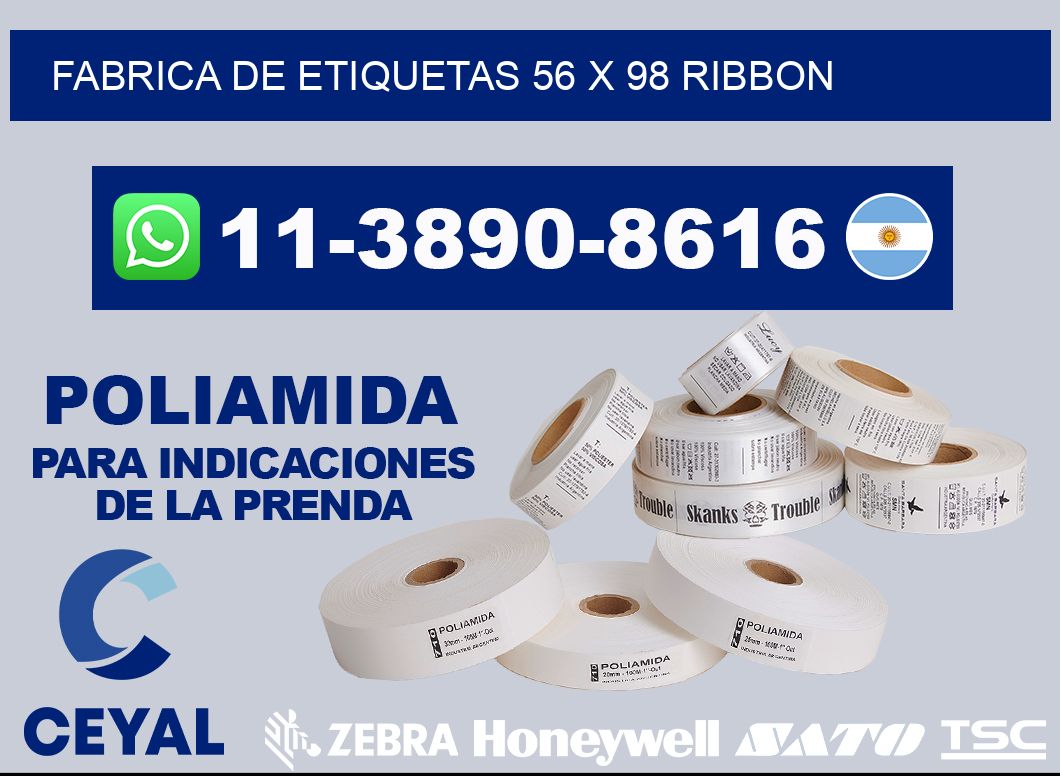 fabrica de etiquetas 56 x 98 ribbon