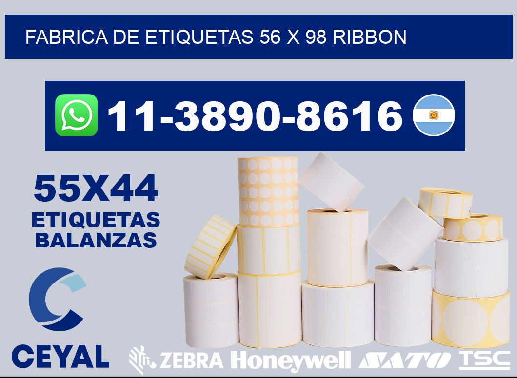 fabrica de etiquetas 56 x 98 ribbon