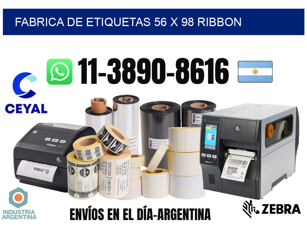 fabrica de etiquetas 56 x 98 ribbon