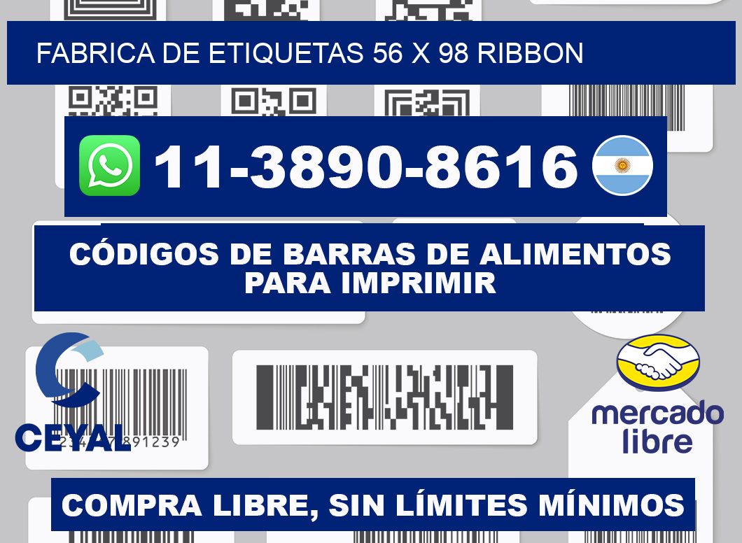 fabrica de etiquetas 56 x 98 ribbon