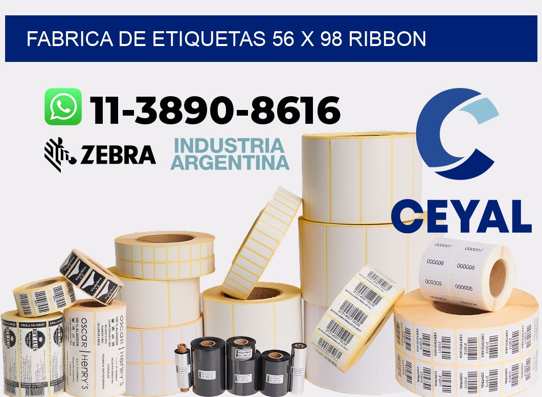 fabrica de etiquetas 56 x 98 ribbon