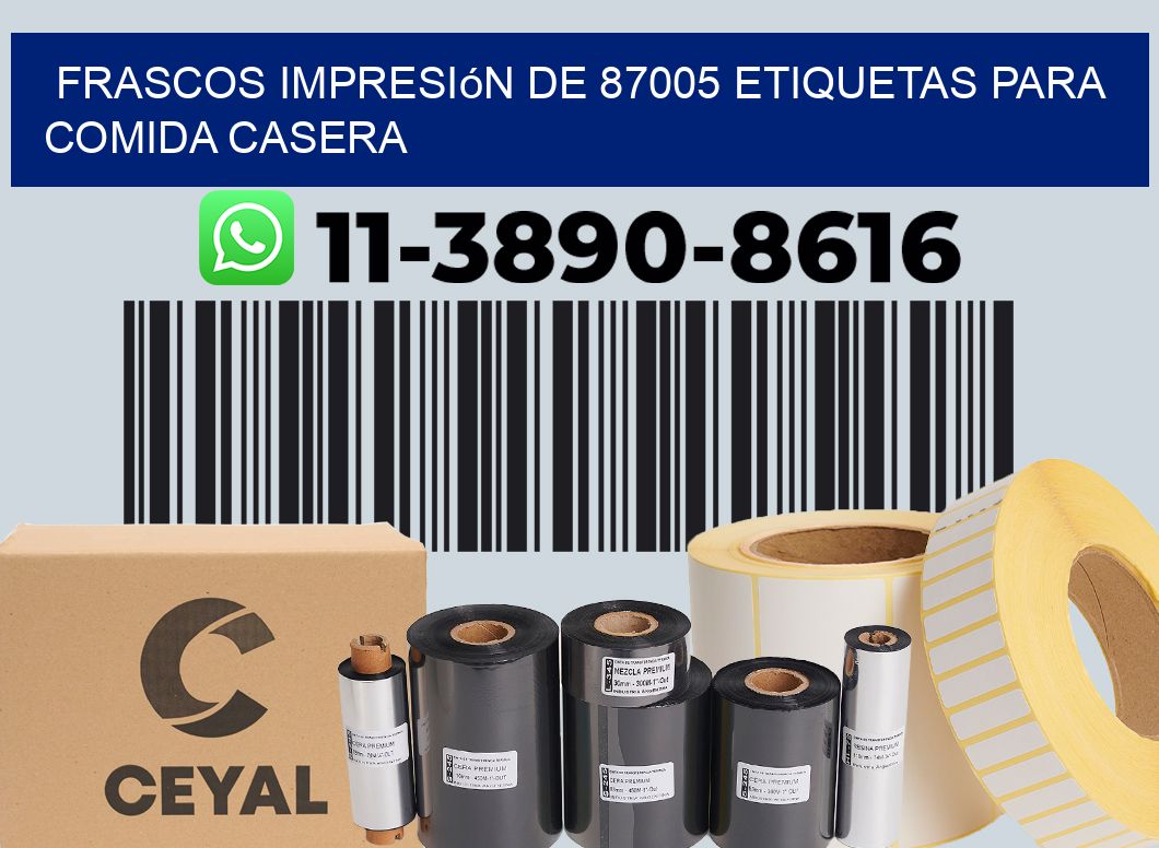frascos impresión de 87005 etiquetas para comida casera