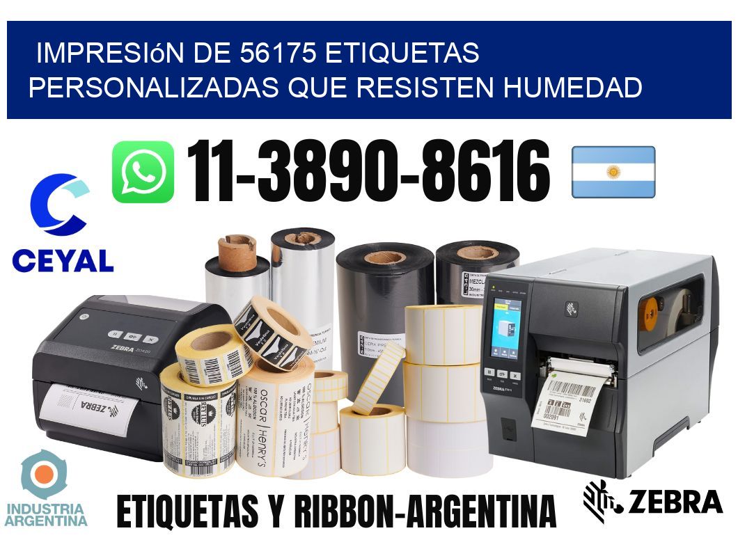 impresión de 56175 etiquetas personalizadas que resisten humedad