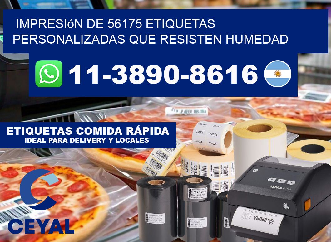 impresión de 56175 etiquetas personalizadas que resisten humedad