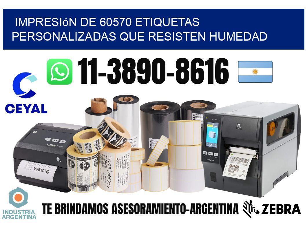 impresión de 60570 etiquetas personalizadas que resisten humedad