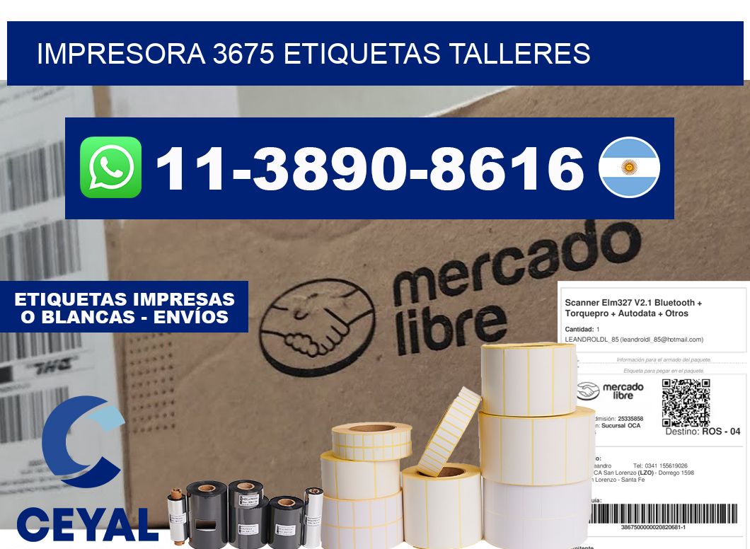impresora 3675 etiquetas talleres